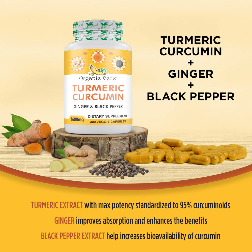 Organic Veda black pepper piperine bottle enhances absorption potential