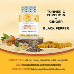 Organic Veda black pepper piperine bottle enhances absorption potential