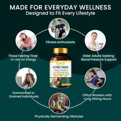 Lifestyle shot with Organic Veda NitReds and MetaGREENS offering energy and balance.