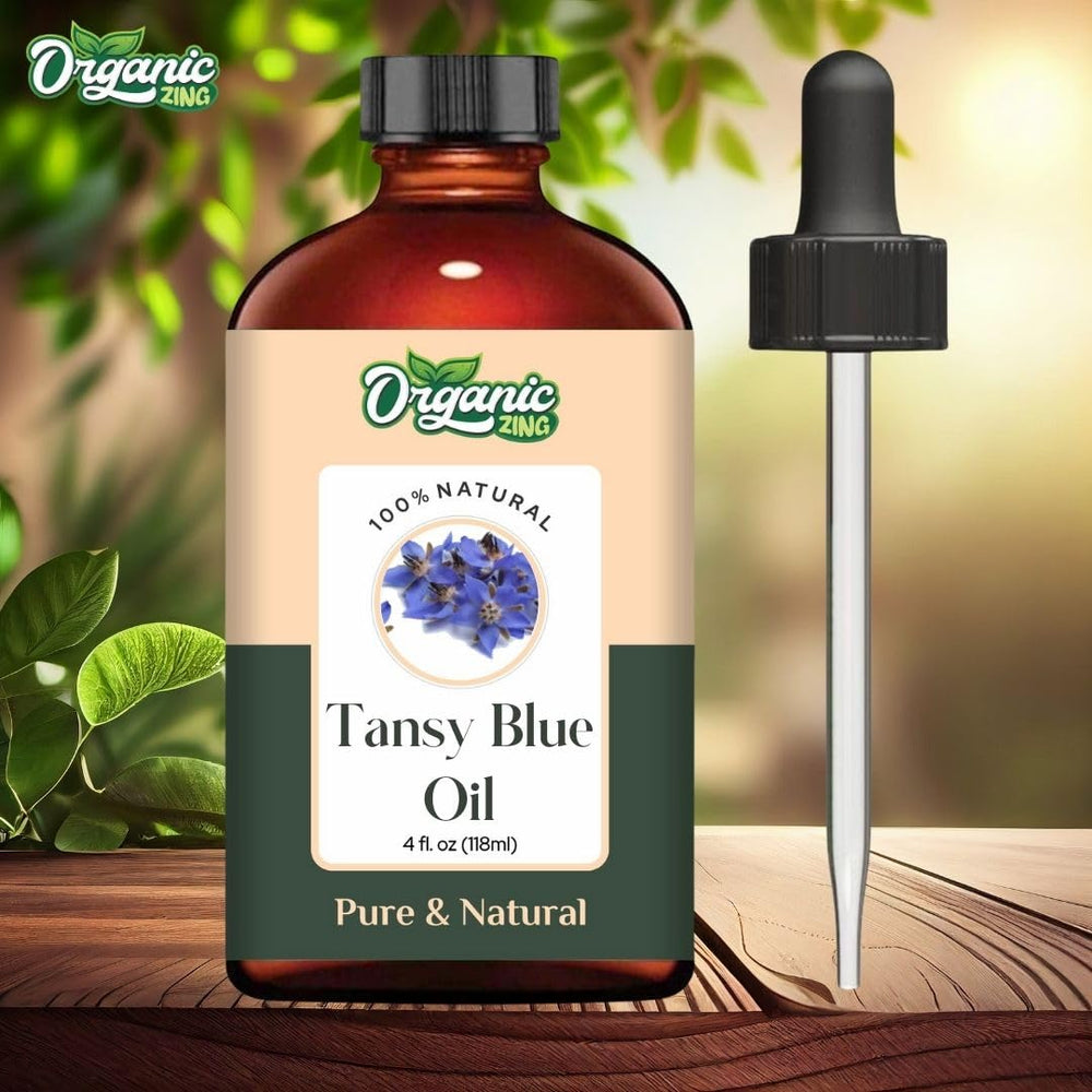 Organic Zing Tansy Blue Oil ready for DIY cosmetics blends.