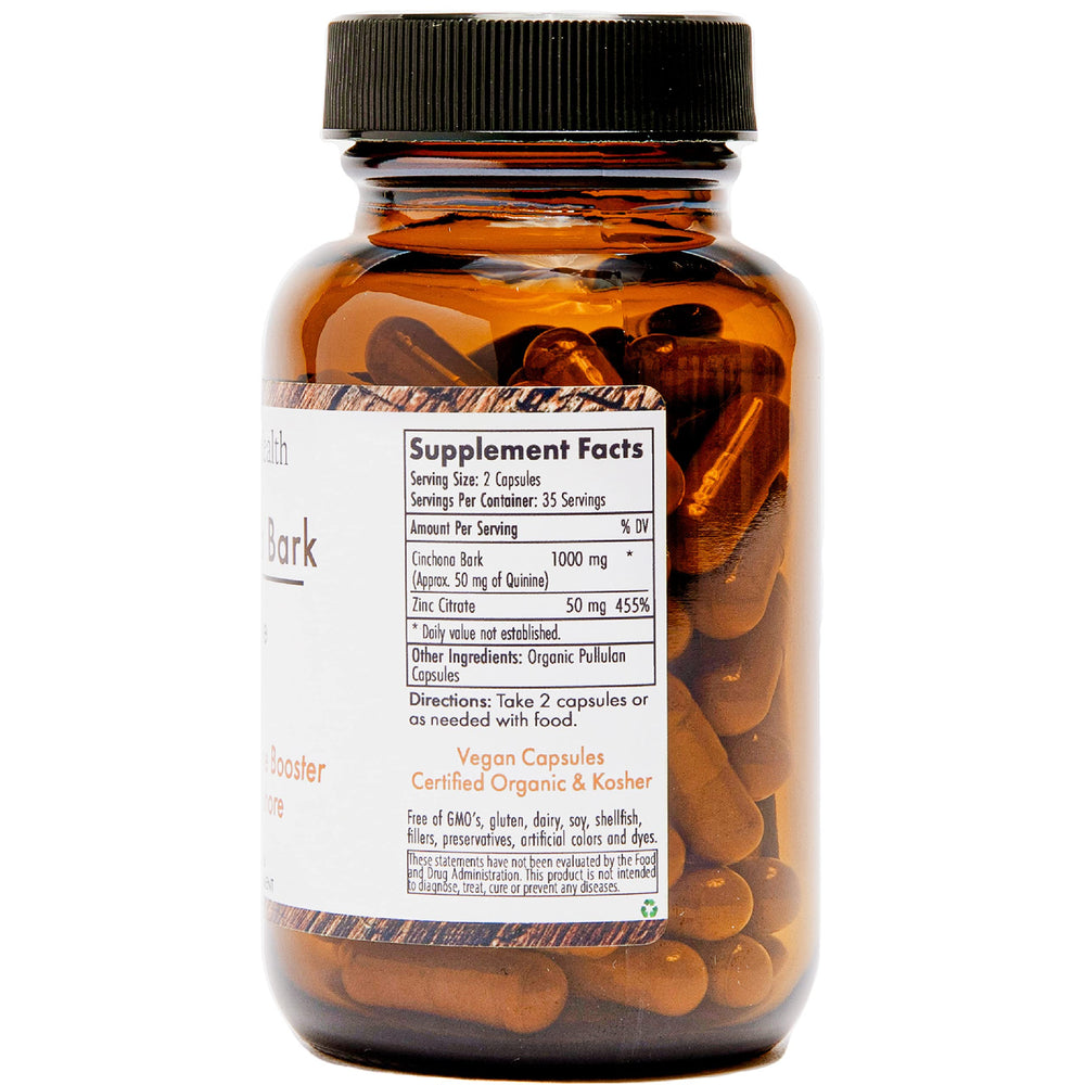 OrganicaHealth quinine capsules close-up suggesting daily leg support.