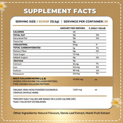 Organics Nature Vanilla Caramel Collagen scoop dissolving in liquid