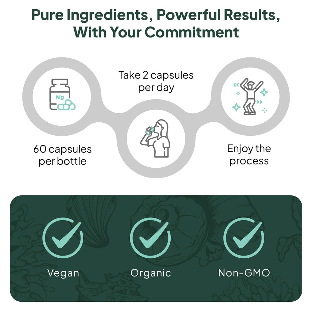 Organics Ocean Better Calcium sourced from Icelandic red algae with 70+ trace minerals.