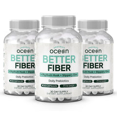 Organics Ocean Better Fiber bottle front view supports daily digestion and regularity.