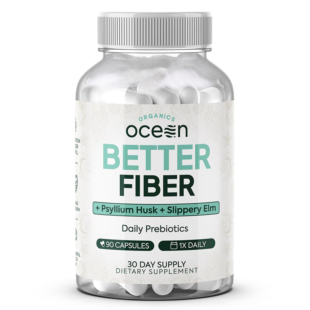 Organics Ocean Better Fiber bottle with pour spout for easy daily use