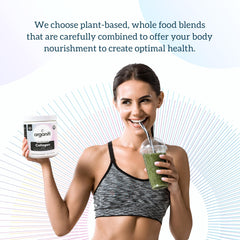 Organifi Collagen label close-up with real-food ingredients.
