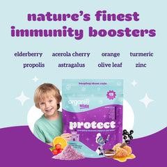 Organifi Kids Protect organic formula bottle showcasing additive-free formulation.
