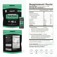Close-up of Organifi Peak Power scoop for precise pre-workout dosing.