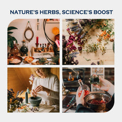 ORGANIHERBENCE drops in water-glass show easy daily ritual and hydration-friendly intake.