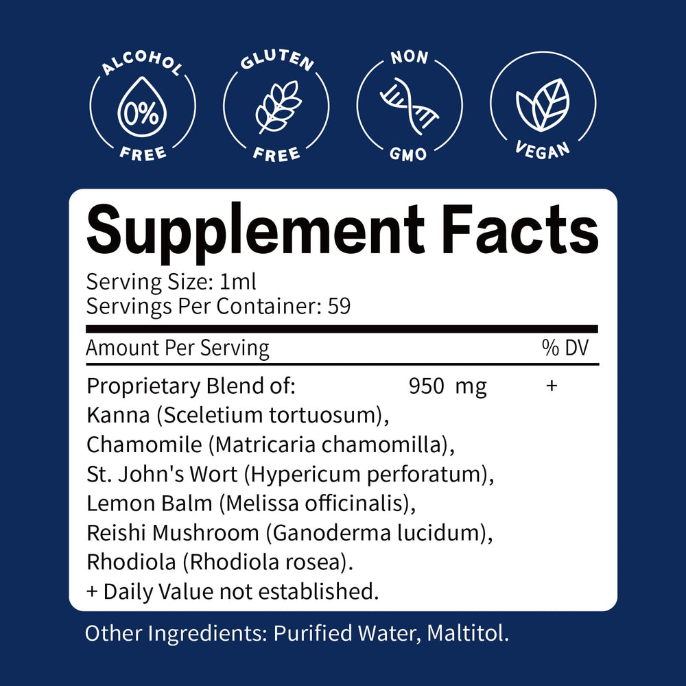 ORGANIHERBENCE kanna drops usage demonstrates simple daily routine.