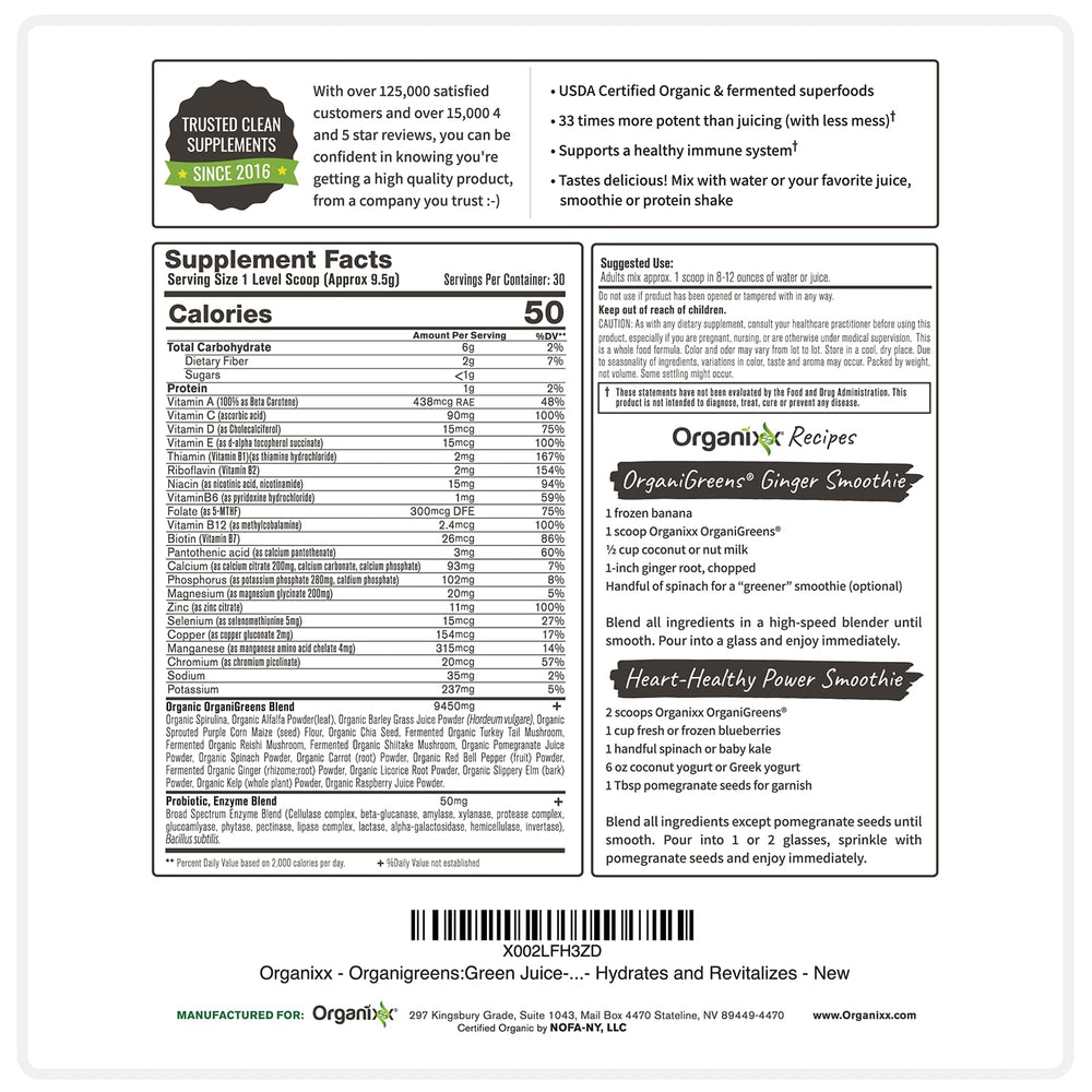 Organixx Greens kitchen cabinet demonstrates daily use.