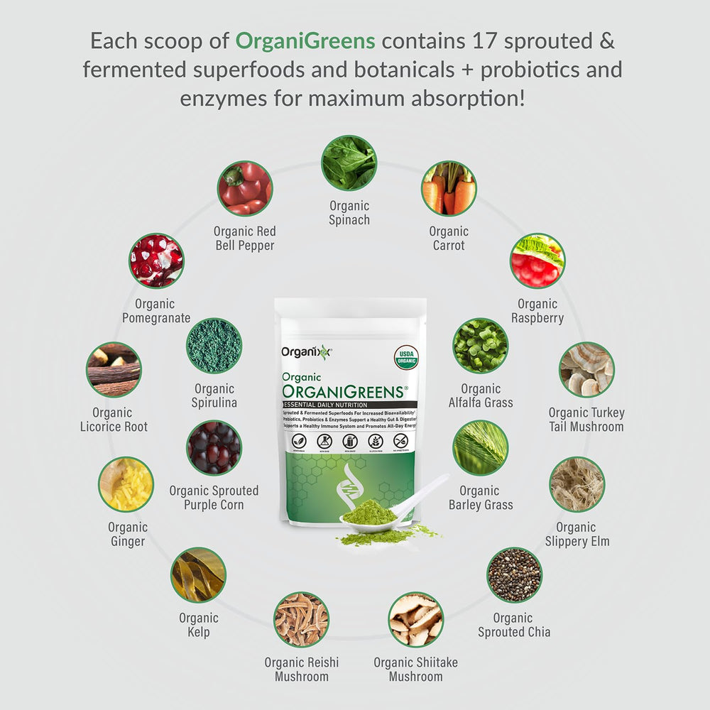 Organixx Greens scoop ready for quick, precise dosing.