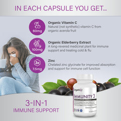 Organixx Immunity 3 kids dosage pack for family use