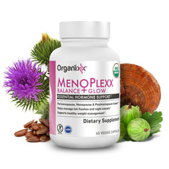 Organixx Menopause Balance bottle for easy daily wellness.