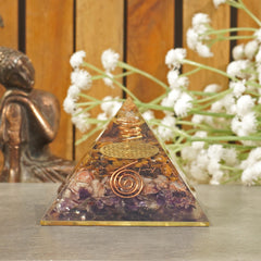 Handcrafted in India Orgonite Crystal Orgone Iron Will Pyramid craftsmanship