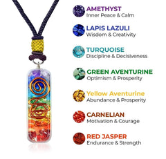 Orgonite Crystal Seven Chakra Pyramid side view shows structure and aura-enhancing design.