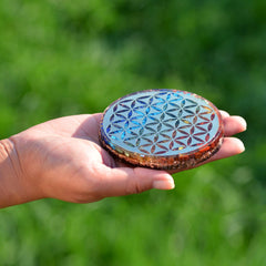 Orgonite Crystal Water Charging Plate emits a calming energy field