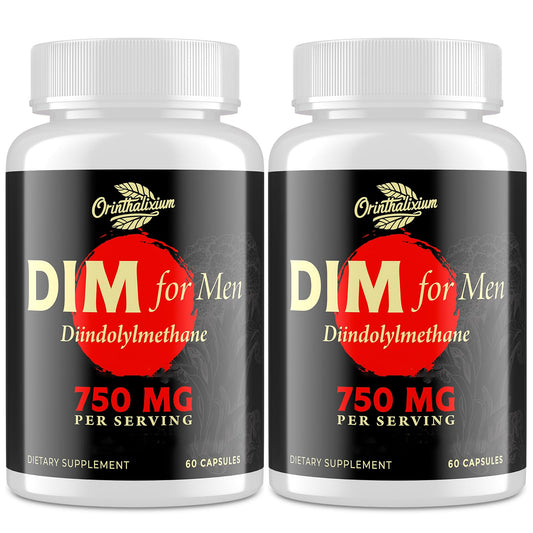 Orinthalixium DIM for Men bottle front view showing hormone balance focus