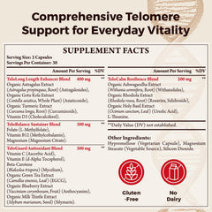 Orinthalixium TelomeMaxtelomere with organic astragalus for telomere support.