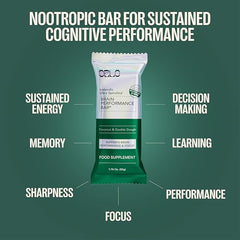 Orlo Brain Bar vegan protein serve highlights Lions Mane for concentration.