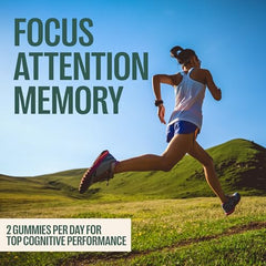Orlo Focus & Memory Gummies chewy texture highlighted for easy daily use.
