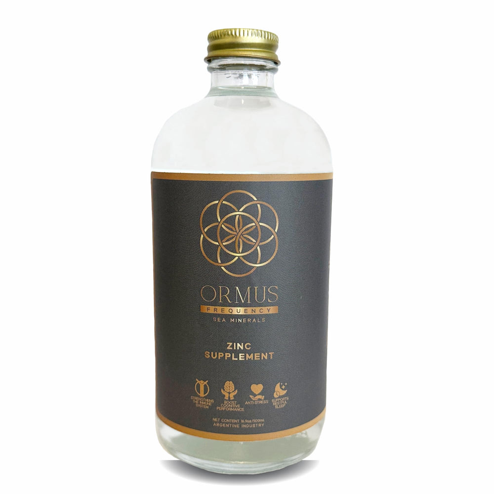 ORMUS Patagonia zinc supplement bottle ready for daily wellness.