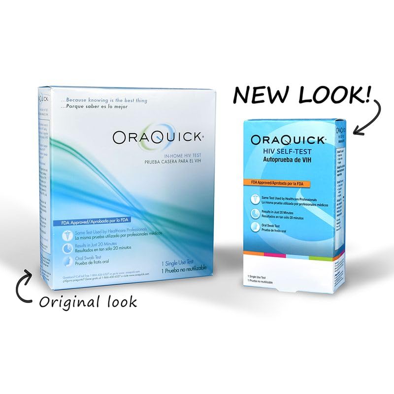 OraQuick self-test stand highlighting stable placement for accurate results