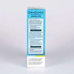 OraQuick test vial and device laid out for clear results