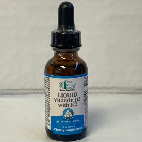 Ortho Molecular Liquid D3 with K2 bottle pour supports bone health and calcium balance
