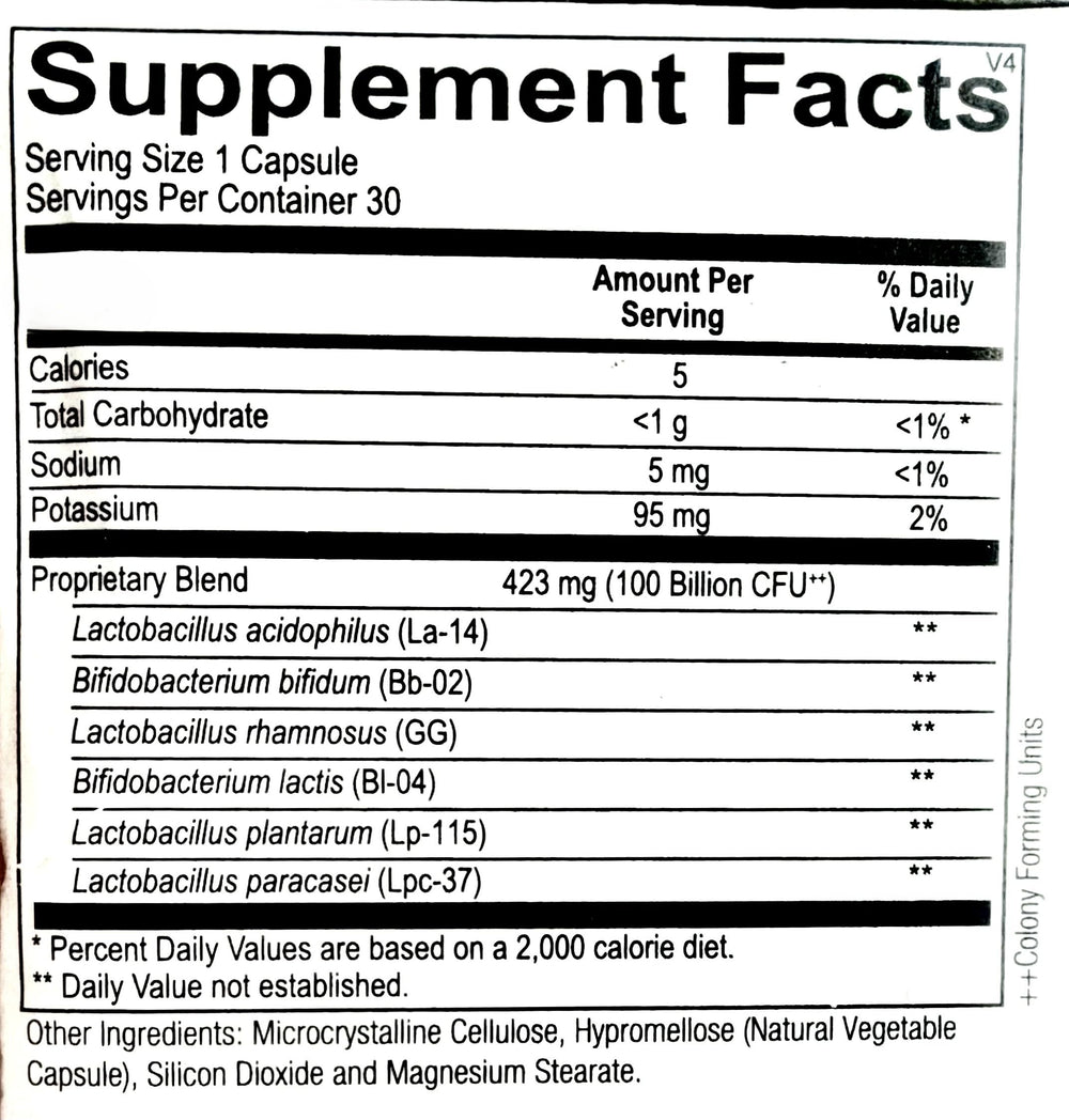 Closeup of Ortho Biotic capsules supporting digestion and nutrient absorption