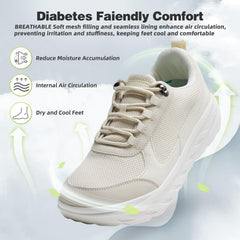 OrthoComfoot beige model promotes versatile, all-day wear.