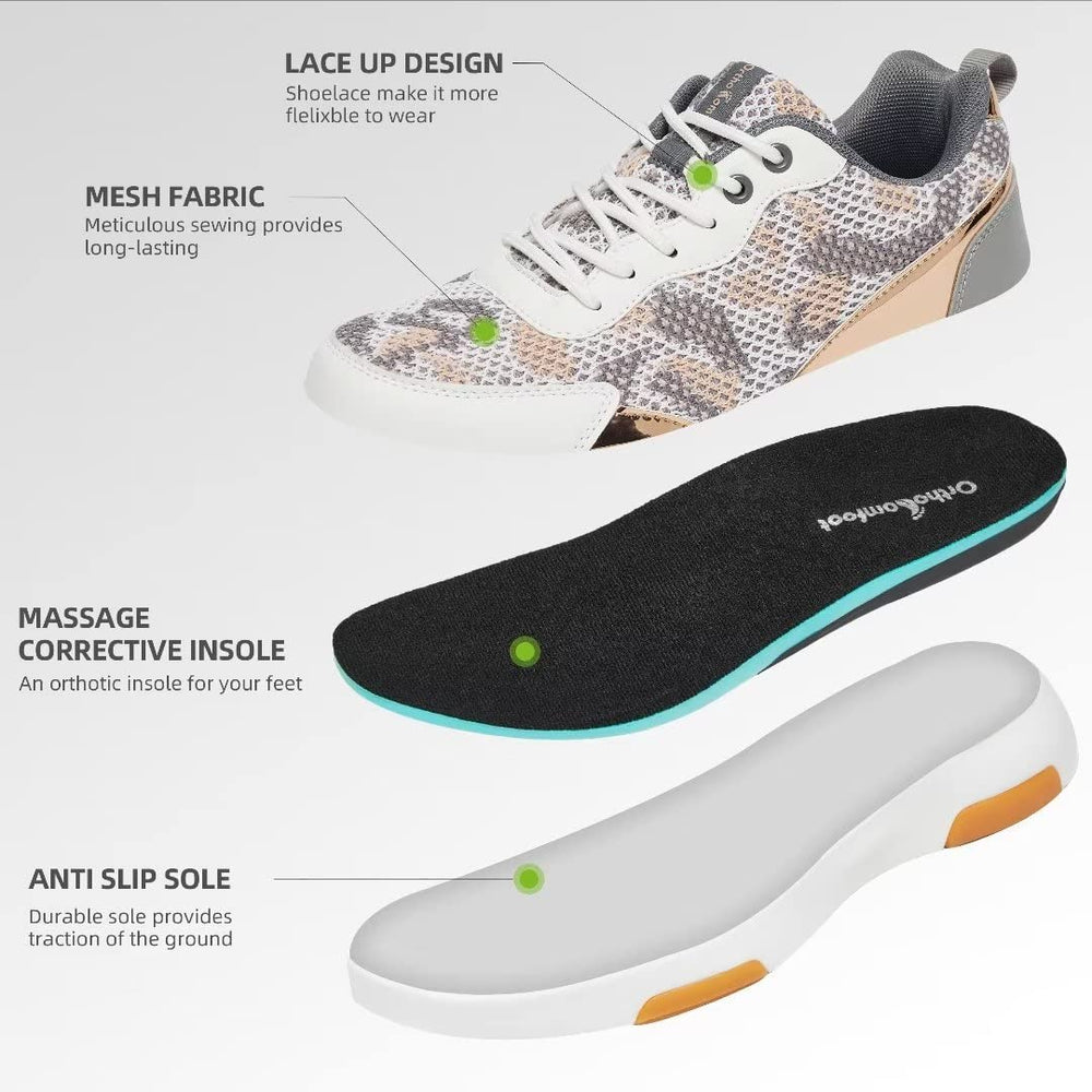 OrthoComfoot EVA midsole delivers lightweight cushioning for smooth strides.