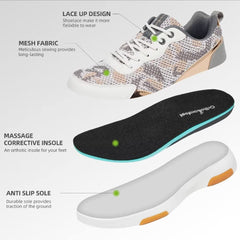 OrthoComfoot EVA midsole delivers lightweight cushioning for smooth strides.