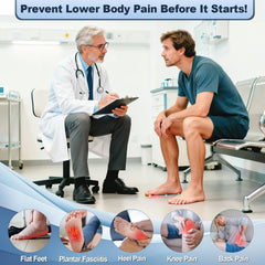 OrthoComfoot gel cushion absorbs shock for smoother steps.