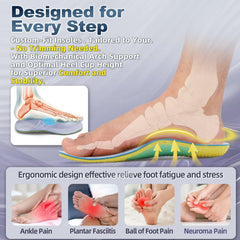 OrthoComfoot gel heel pad adds cushioned shock absorption for hard surfaces.