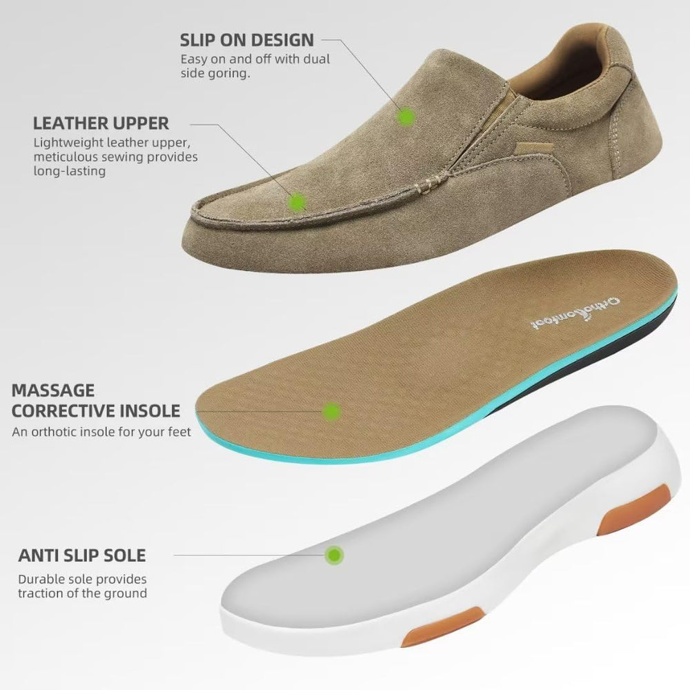 OrthoComfoot lifestyle shot demonstrates versatile wear with casual outfits.