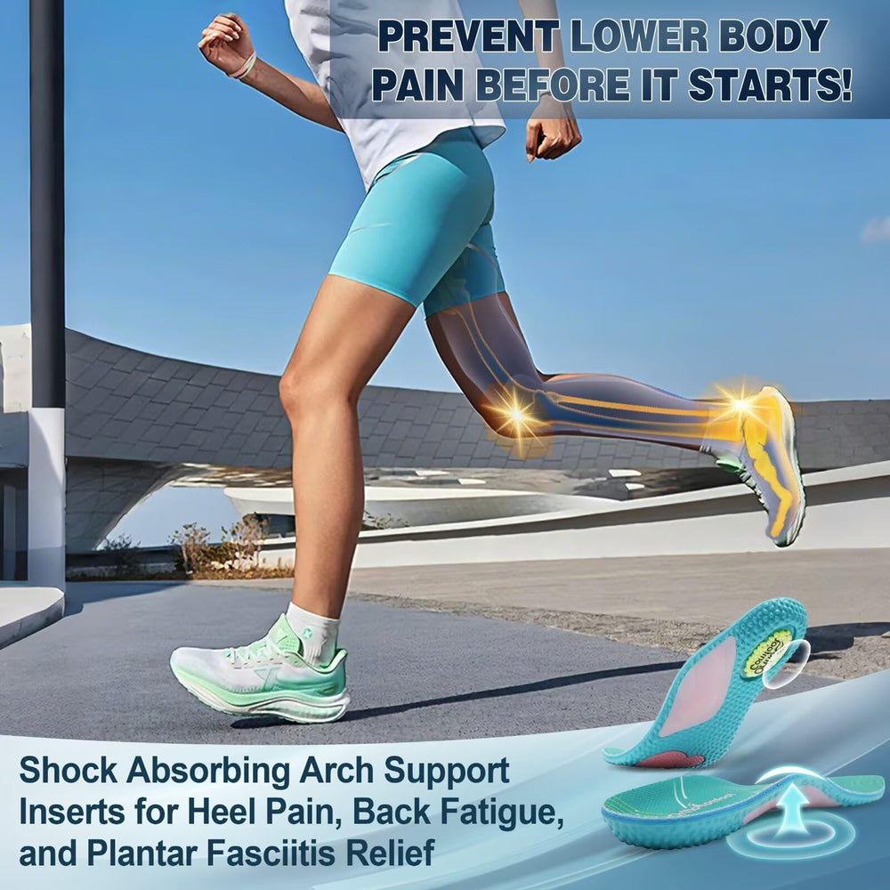 OrthoComfoot moisture-wicking fabric keeps feet dry during intense workouts.