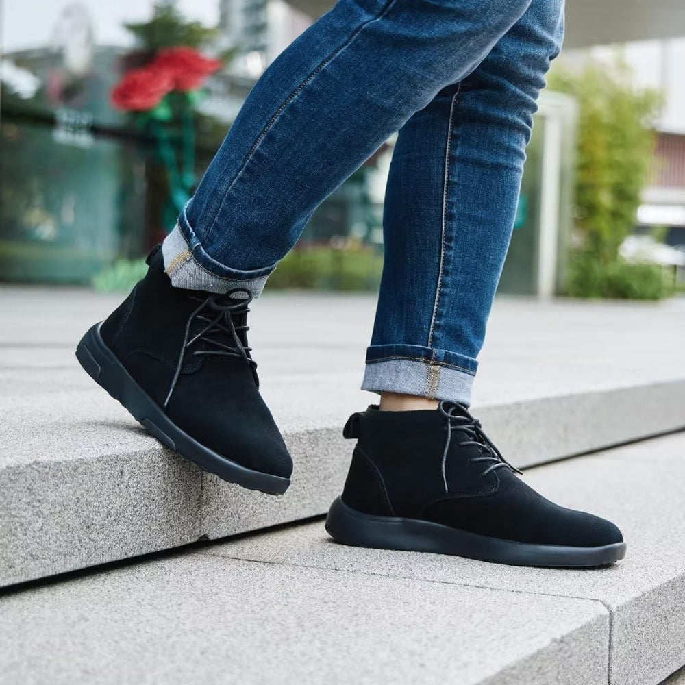 OrthoComfoot boot in action offers potential relief during long standing days.