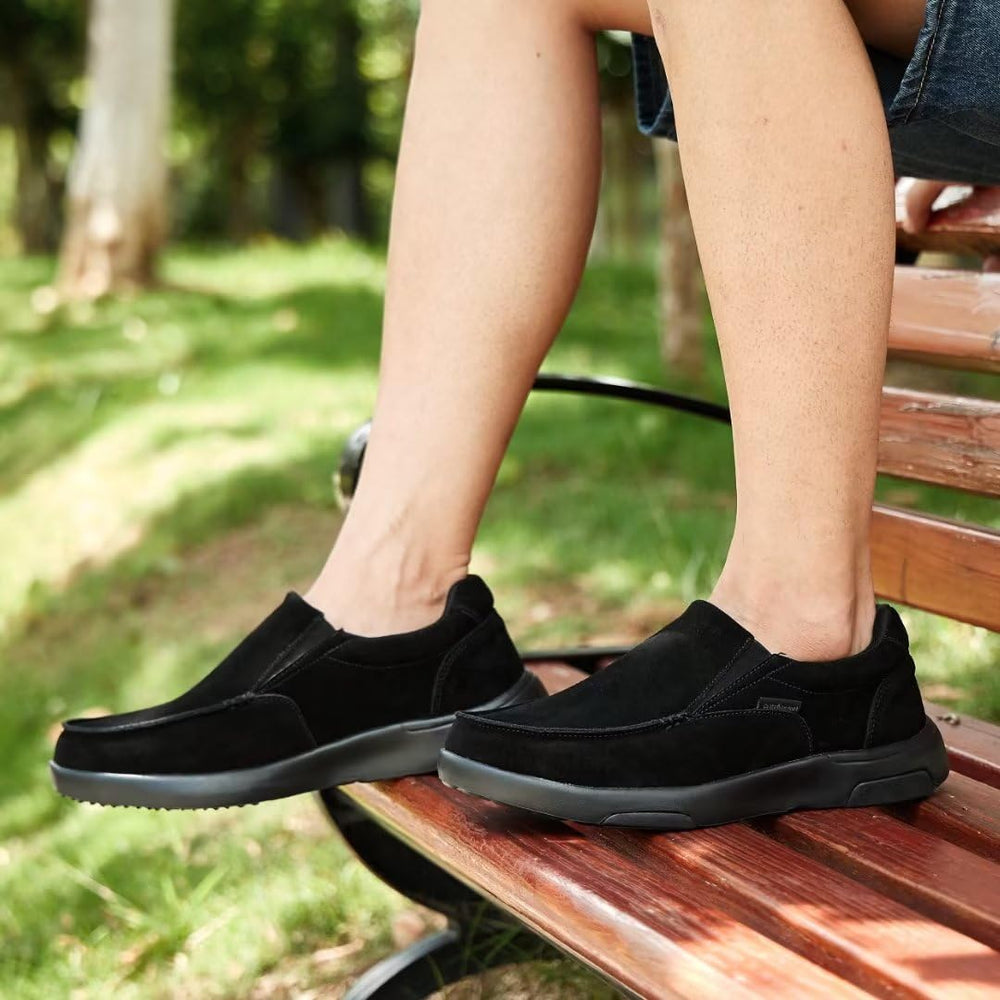 OrthoComfoot ultralight walking loafers for long, comfortable strides.