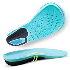 OrthoComfoot wide inserts with heel gel cushioning for plantar support in wide shoes.