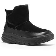 OrthoComfoot waterproof leather ankle boots provide all-weather protection and warmth.