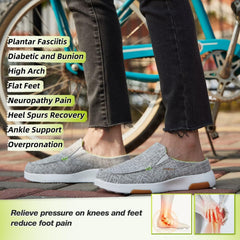 OrthoComfoot slip-on loafer design for easy on off