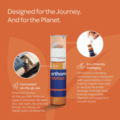 Orthomol Immun on-the-go pack, ideal for busy lifestyles.