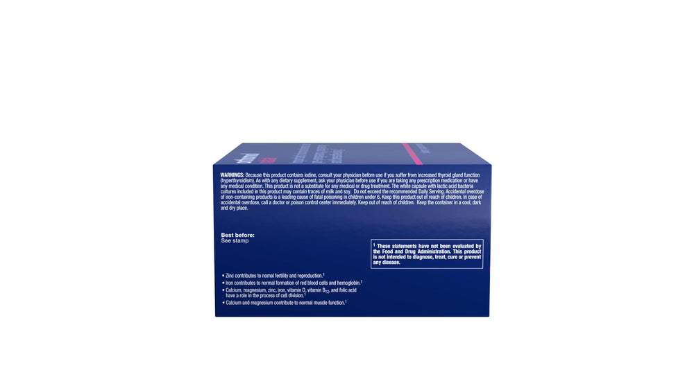 Orthomol Natal vitamin D3 icon highlighting bone and immunity support.