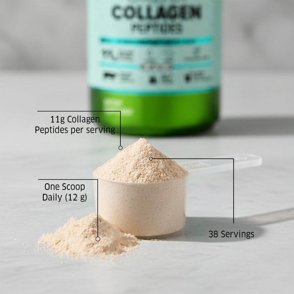 ORZAX Collagen Peptides with hyaluronic acid and vitamin C emphasis on skin hydration support