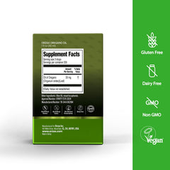 ORZAX oregano oil drops diluted in olive oil for smooth tasting intake.
