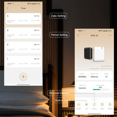 Oscentpro Bluetooth app control interface illustrating easy remote scent scheduling