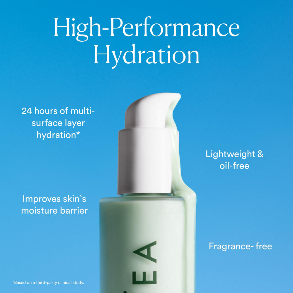 Five weights of hyaluronic acid illustration demonstrates multi-layer moisturization.