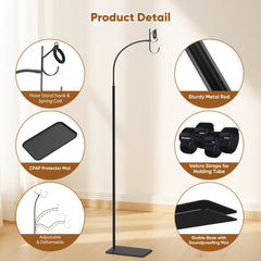 Oslora CPAP adjustable hose holder adapts to sleeping positions.