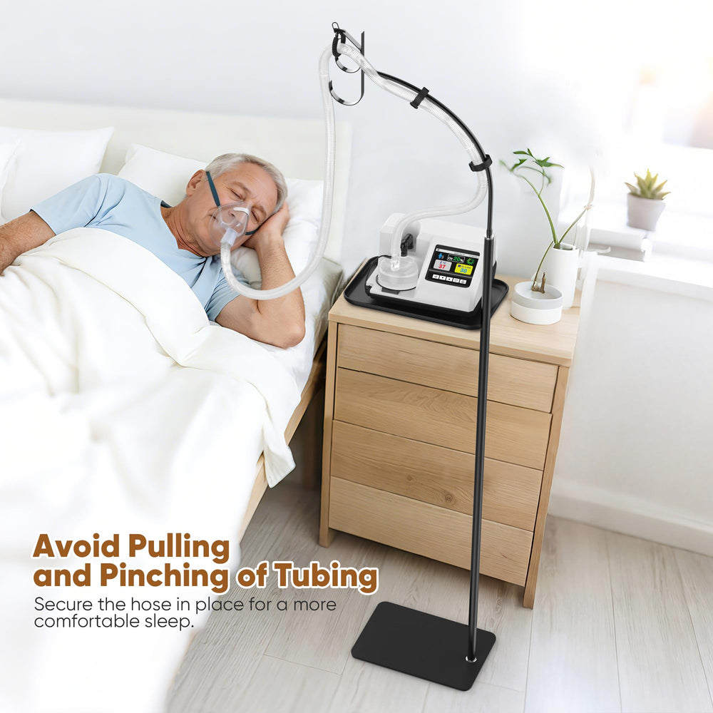 Oslora CPAP protector mat with non-slip base guards nightstand from condensation.